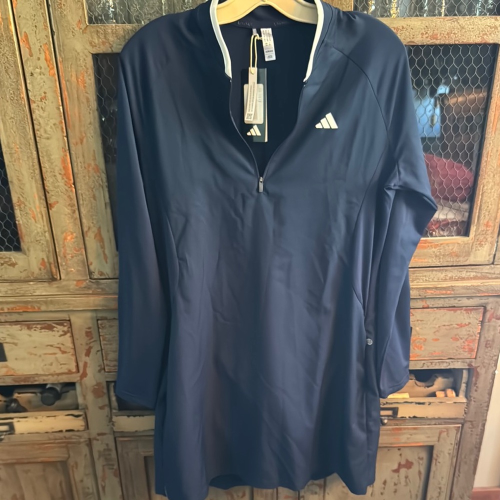 Adidas Dark Blue Zip-Up Golf Dress